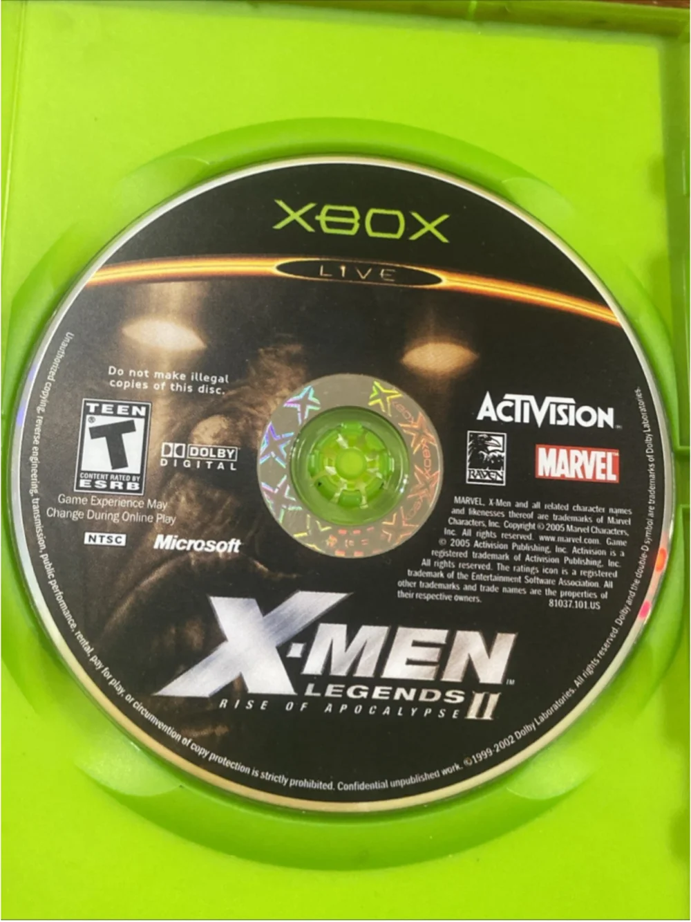 X-Men Legends II 2: Rise of Apocalypse (Xbox, 2005) With Manual